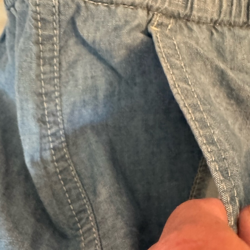 NWT J. Crew SEASIDE Light Blue Denim Drawstring Mini Skirt, S - Picture 5 of 6